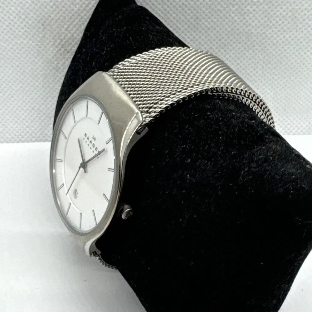 Skagen 956XLTTW Women's Silver Stainless Steel Mesh Analog Quartz Watch JNA543